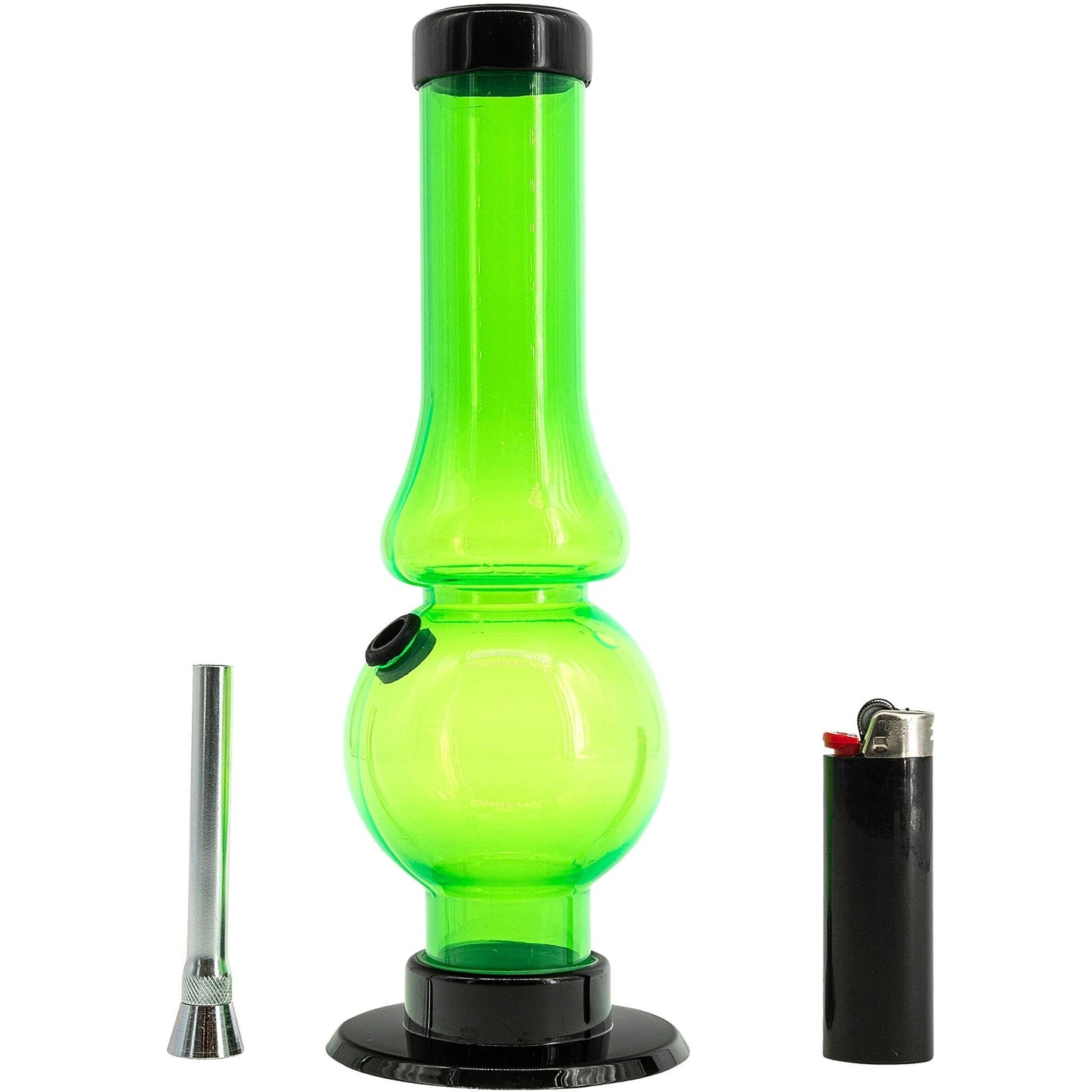 JM Enterprises Bong Acrylic Straight Tube Bubble Flare Bong