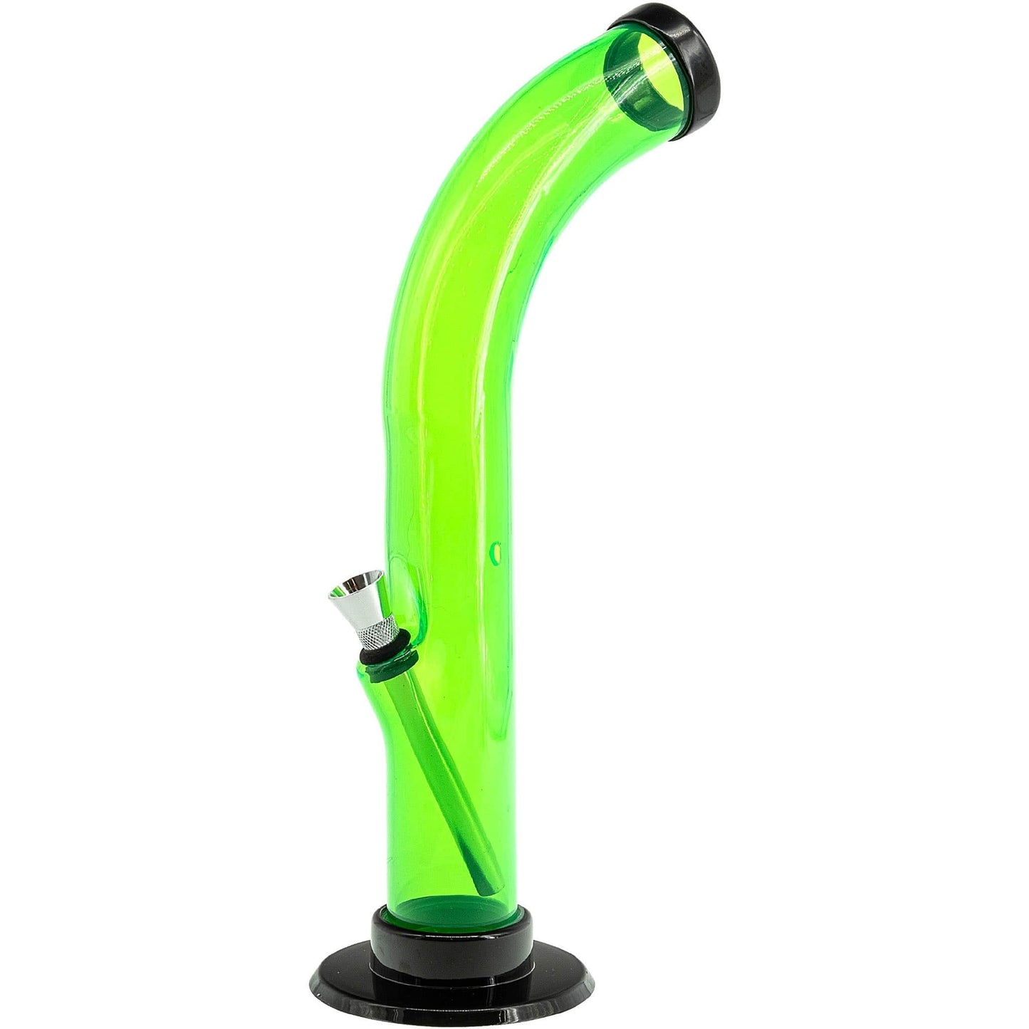 JM Enterprises Bong 10'' Acrylic Curved Tube Bong