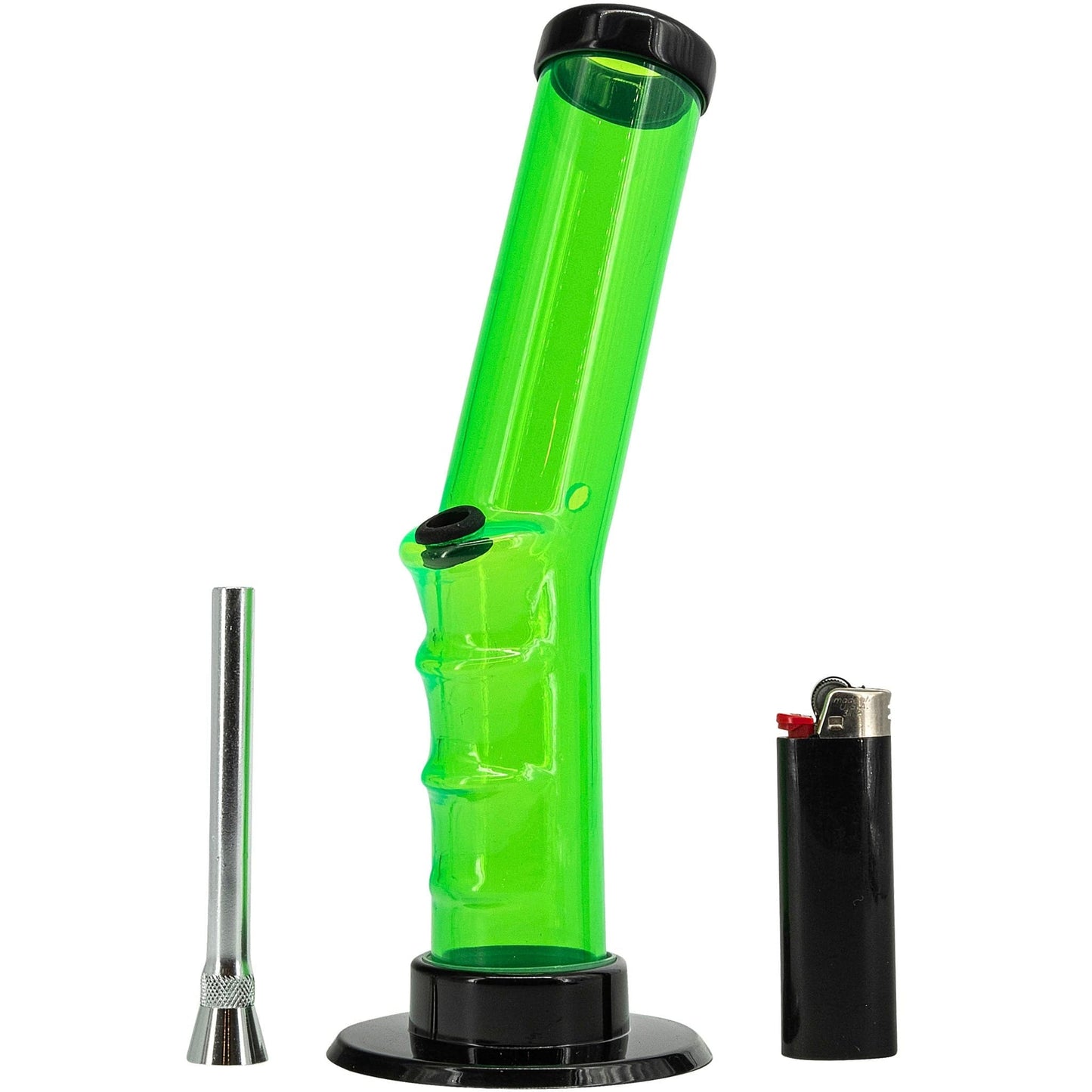 JM Enterprises Bong Acrylic Angled Straight Tube Bong