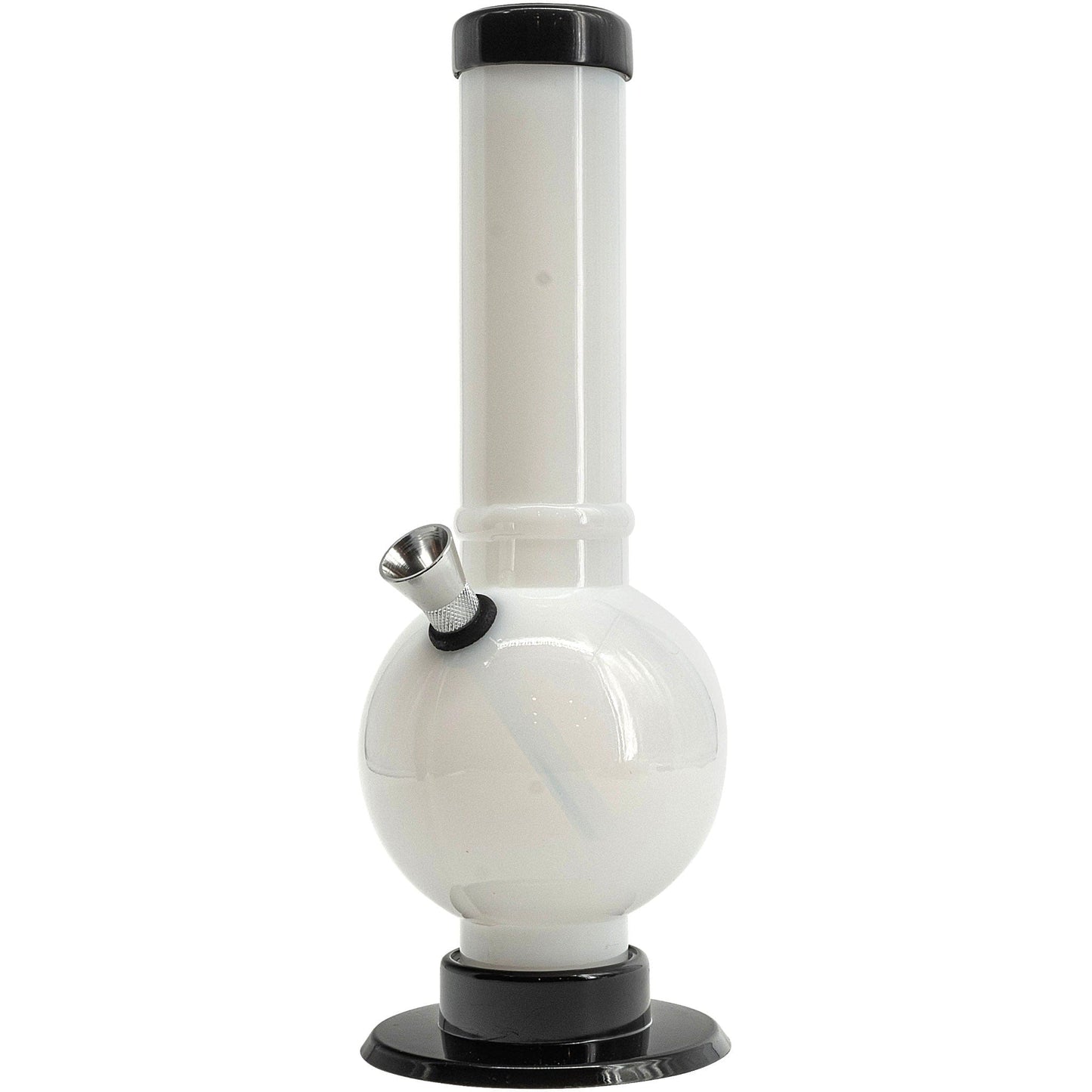 JM Enterprises Bong Acrylic Straight Tube Bubble Bottom Bong