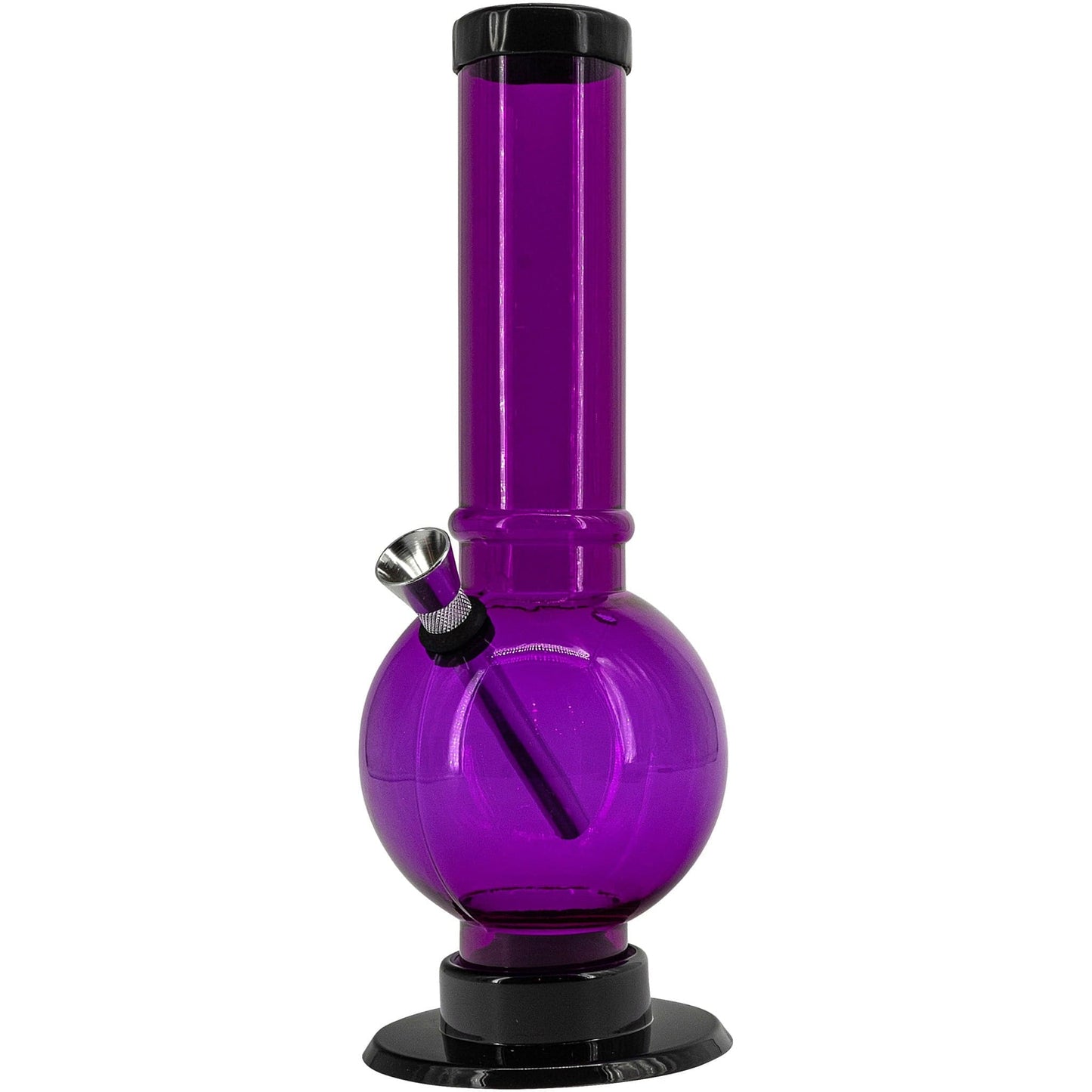 JM Enterprises Bong Acrylic Straight Tube Bubble Bottom Bong