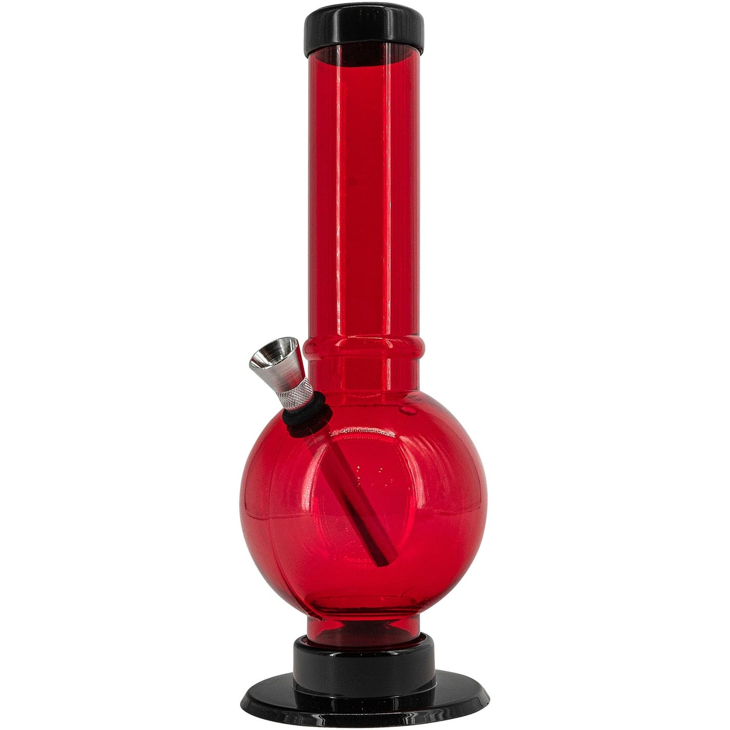 JM Enterprises Bong Acrylic Straight Tube Bubble Bottom Bong