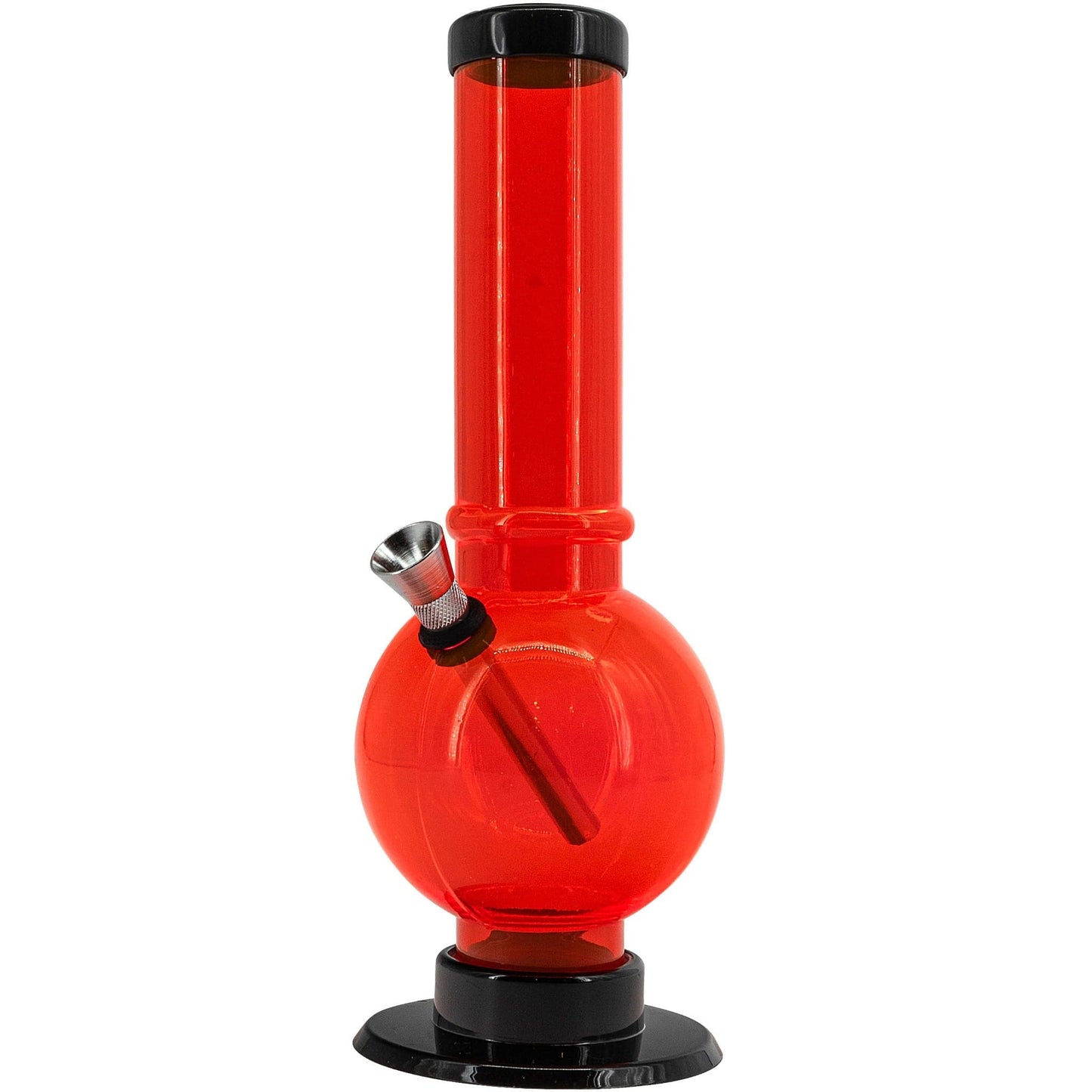 JM Enterprises Bong Acrylic Straight Tube Bubble Bottom Bong