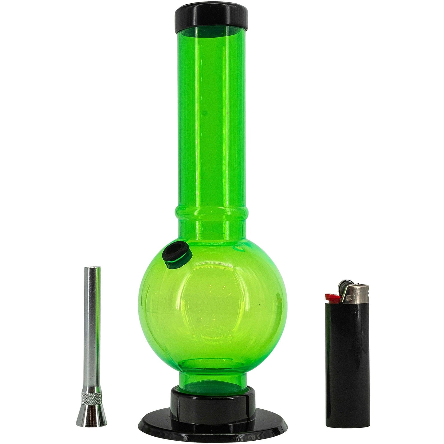 JM Enterprises Bong Acrylic Straight Tube Bubble Bottom Bong