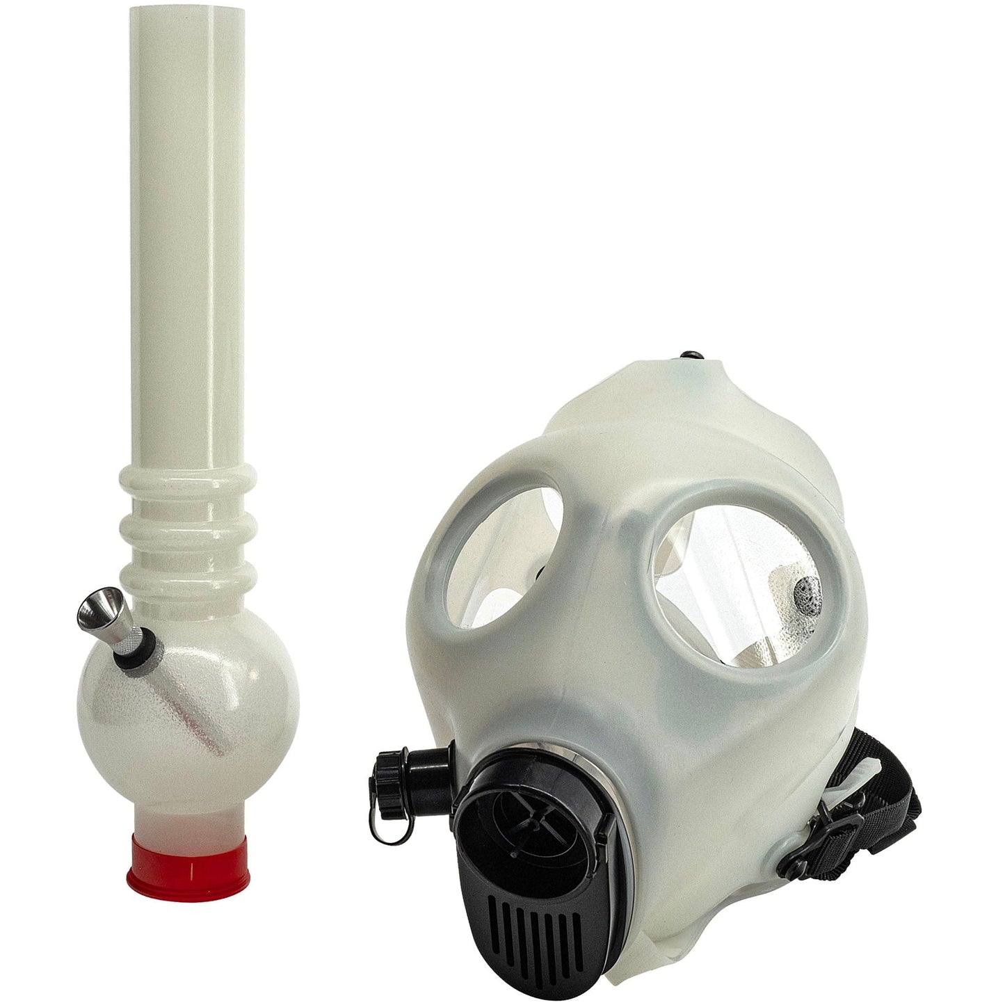 JM Enterprises Bong Acrylic Glow In The Dark Bubble Diffuser Gas Mask