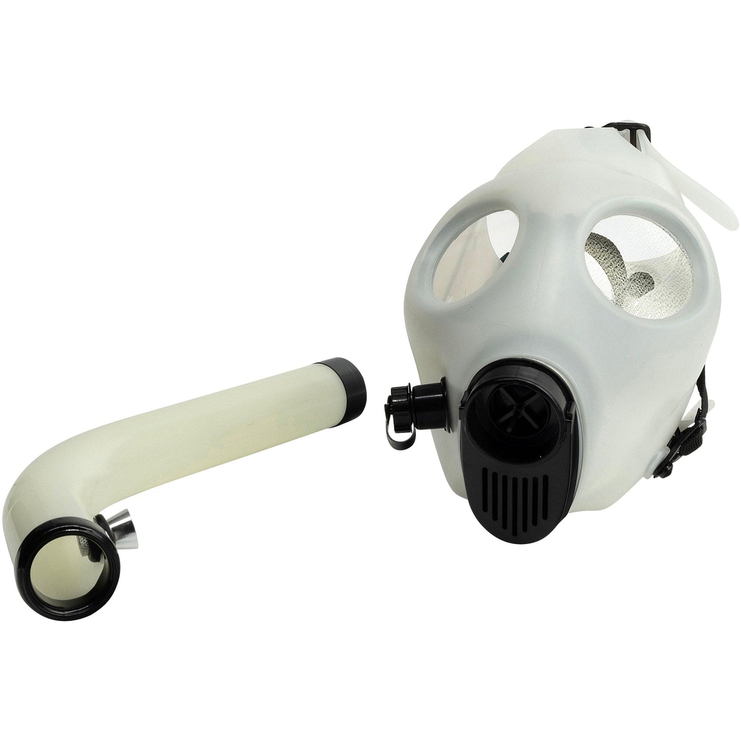 JM Enterprises Bong Acrylic Glow In The Dark Curved Steamroller Tube Gas Mask