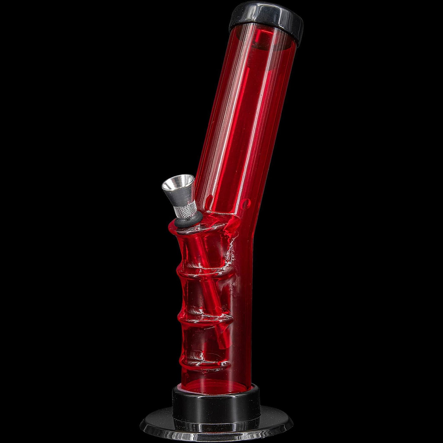 JM Enterprises Bong Red / 9 Inch Acrylic Angled Straight Tube Bong