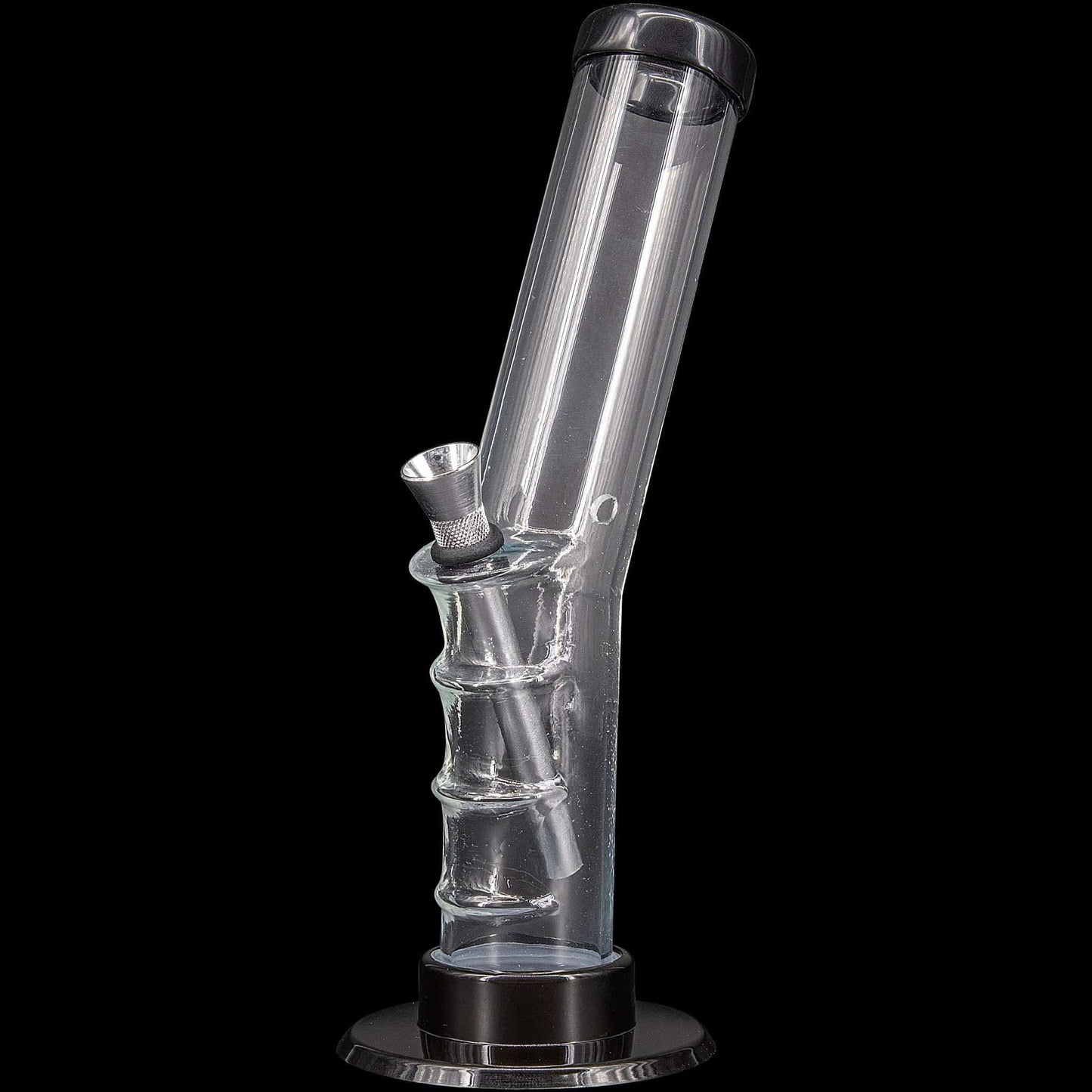 JM Enterprises Bong Grey / 9 Inch Acrylic Angled Straight Tube Bong