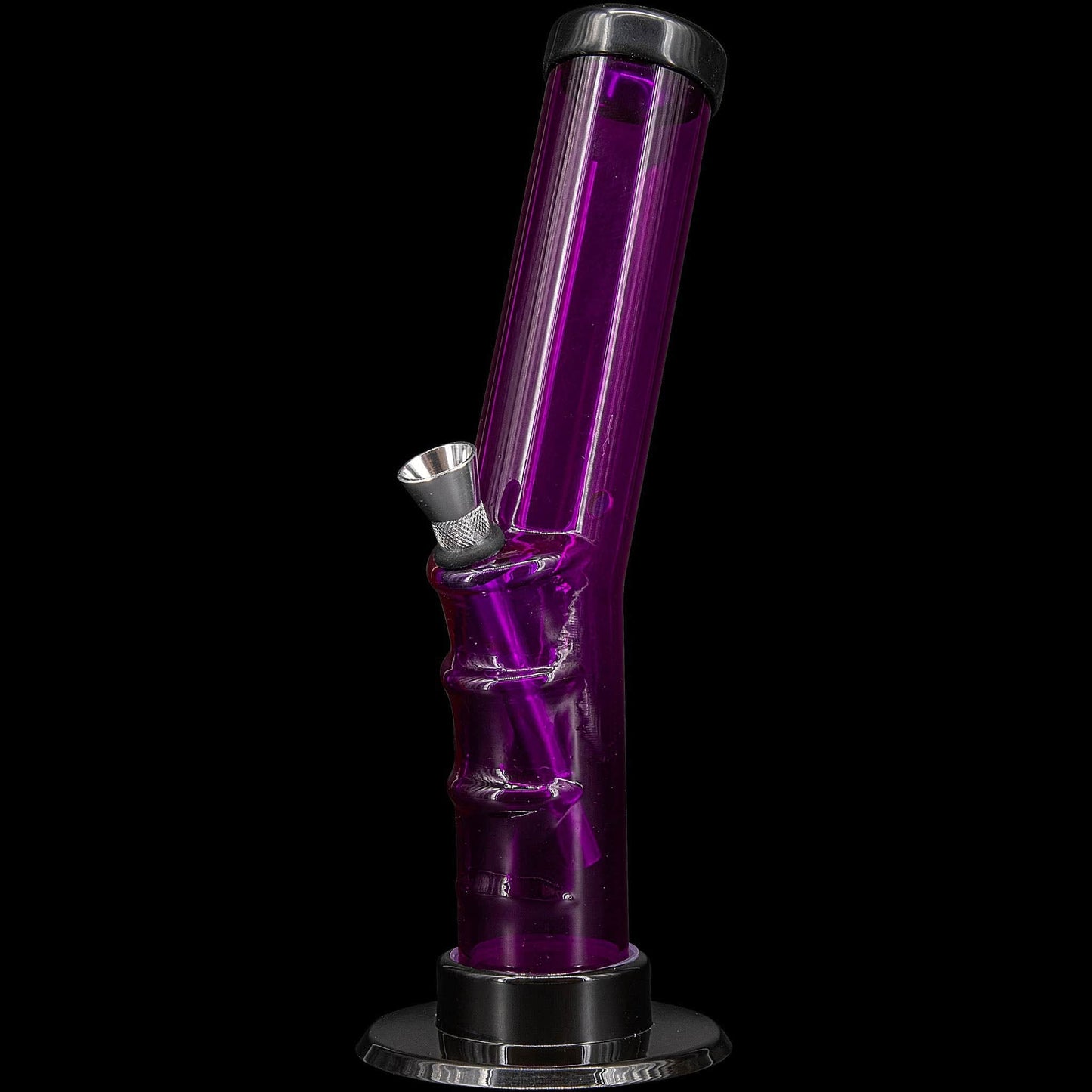 JM Enterprises Bong Purple / 9 Inch Acrylic Angled Straight Tube Bong