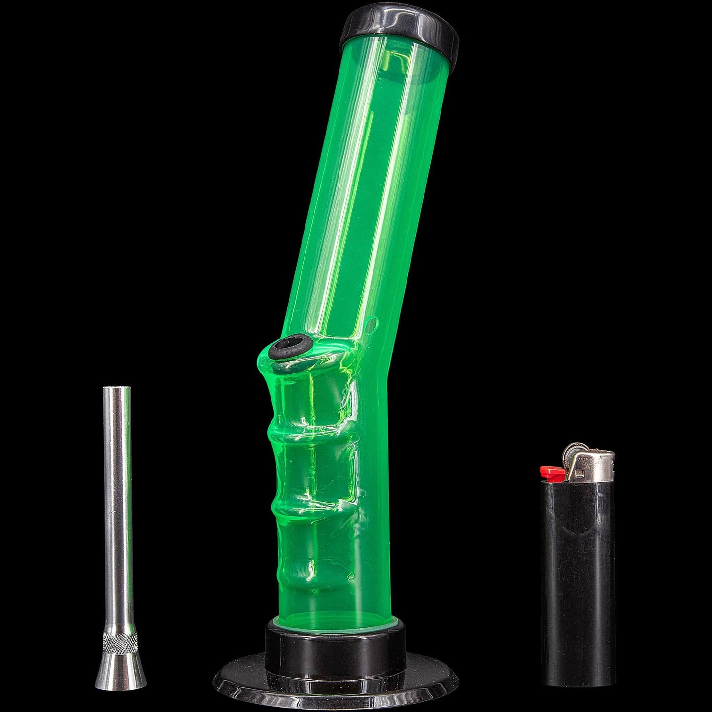 JM Enterprises Bong Acrylic Angled Straight Tube Bong