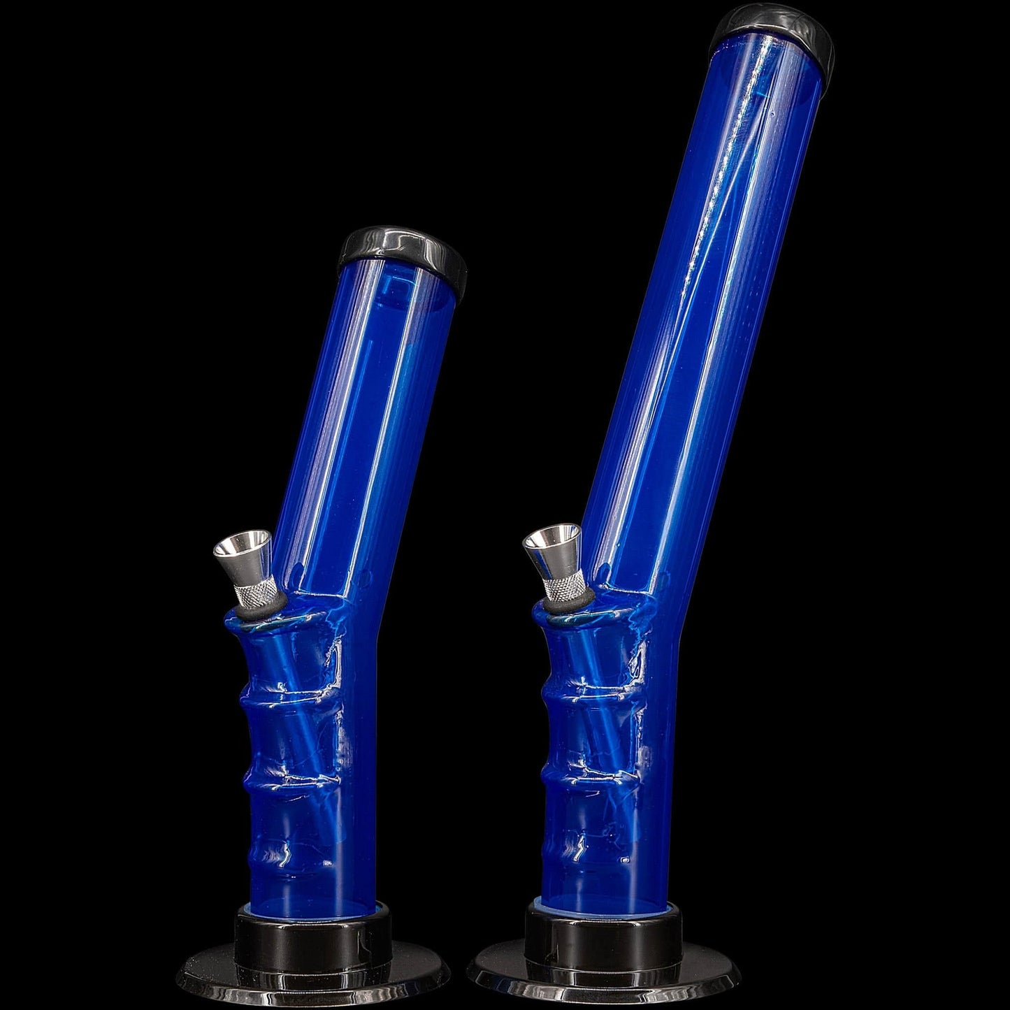 JM Enterprises Bong Blue / 9 Inch Acrylic Angled Straight Tube Bong