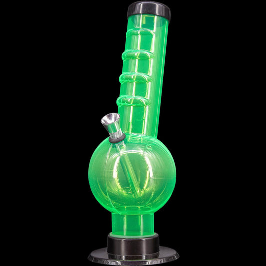 JM Enterprises Bong Acrylic Angled Neck Straight Tube Bubble Bong