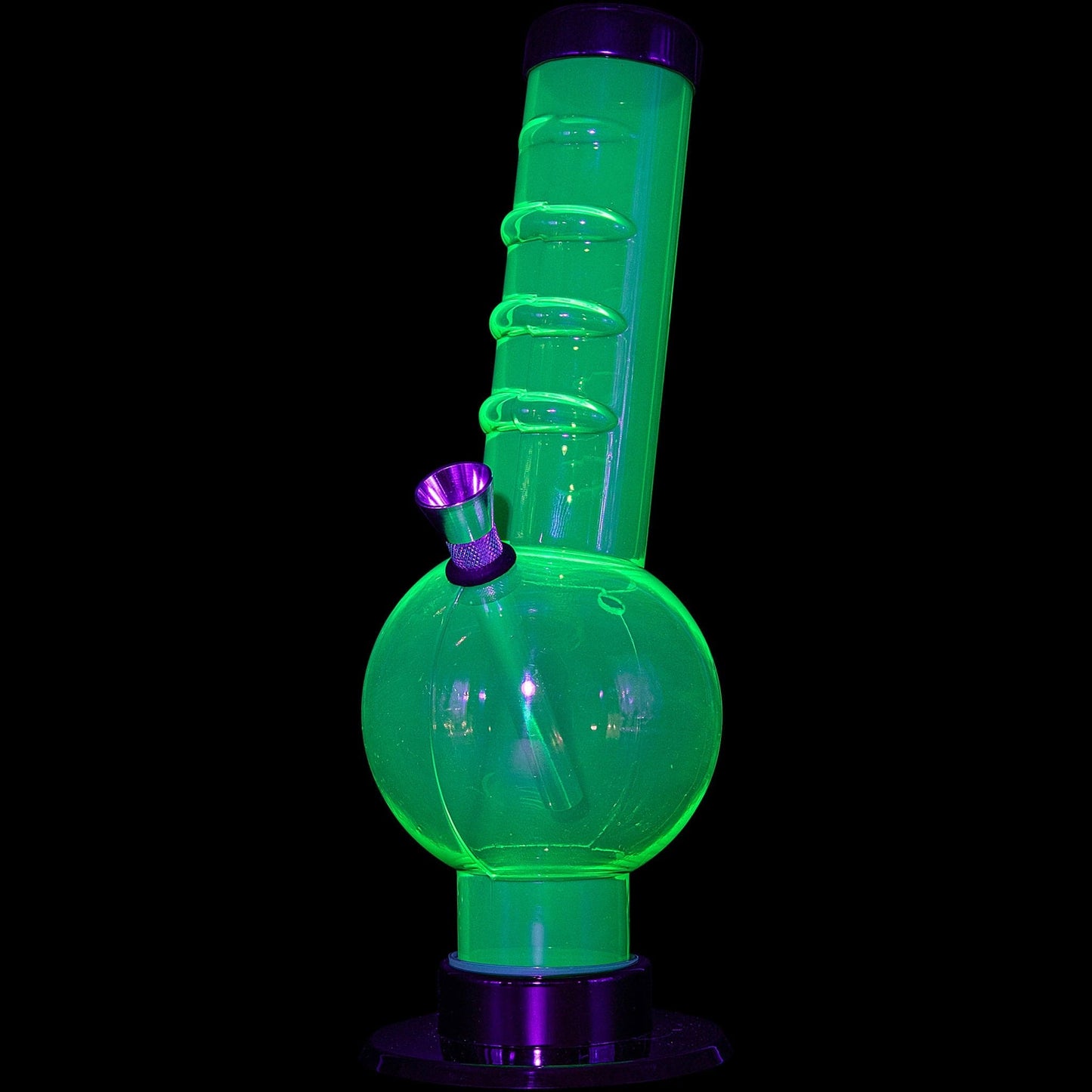 JM Enterprises Bong Acrylic Angled Neck Straight Tube Bubble Bong