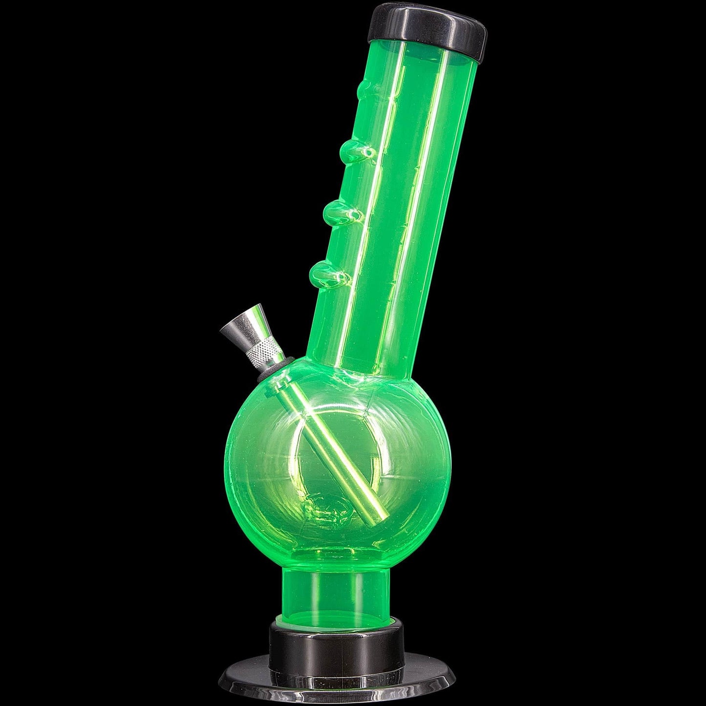 JM Enterprises Bong Illuminati Green / 9 Inch Acrylic Angled Neck Straight Tube Bubble Bong