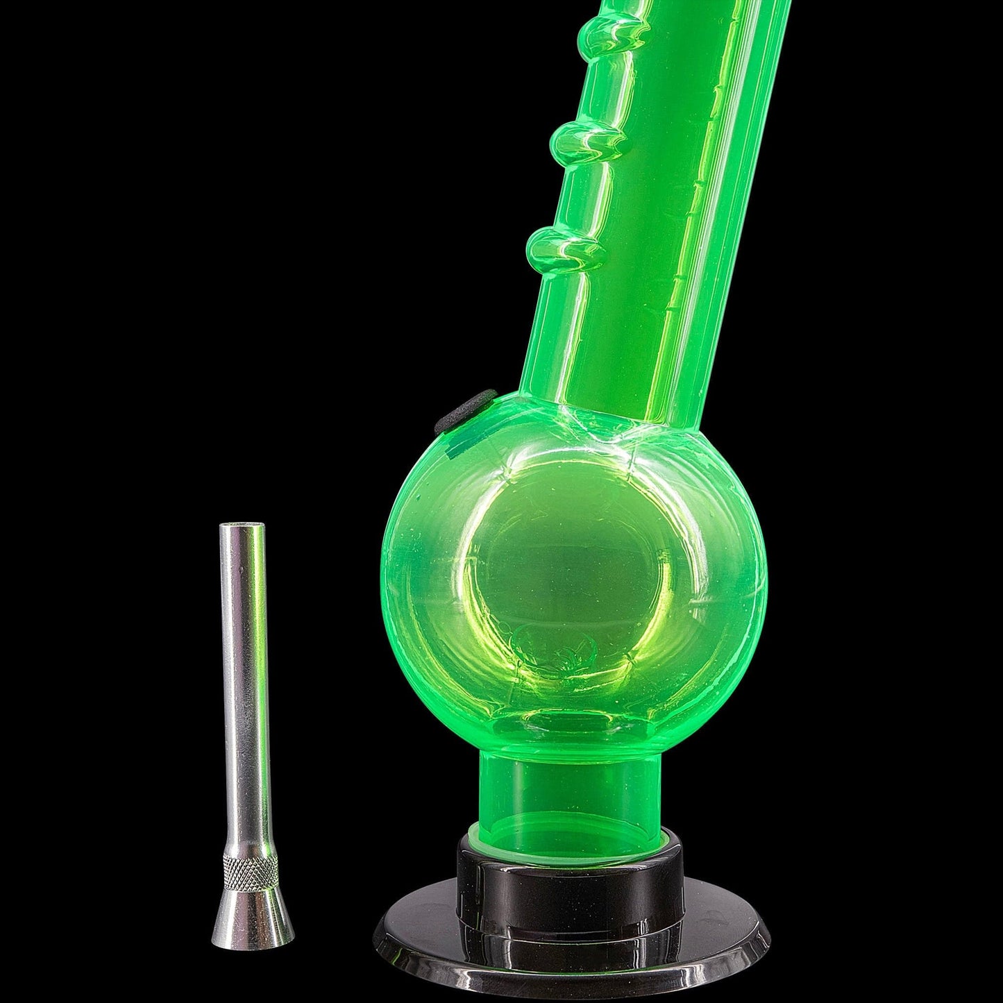 JM Enterprises Bong Acrylic Angled Neck Straight Tube Bubble Bong