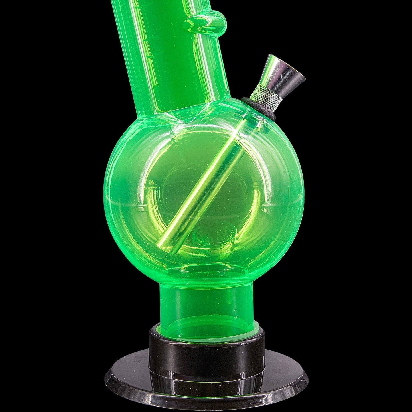 JM Enterprises Bong Acrylic Angled Neck Straight Tube Bubble Bong