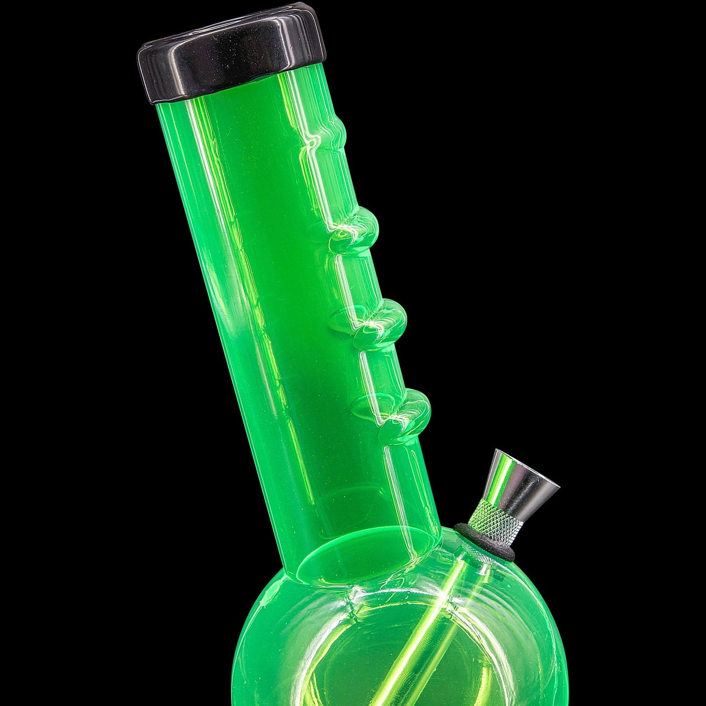 JM Enterprises Bong Acrylic Angled Neck Straight Tube Bubble Bong