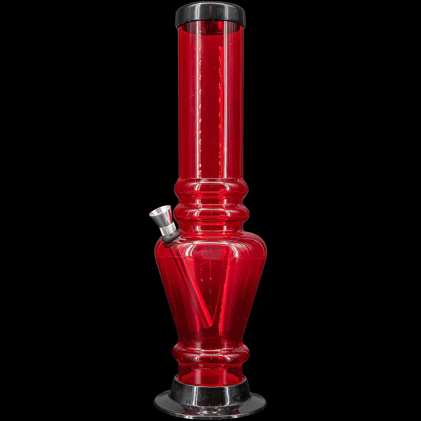 JM Enterprises Bong Red 12" Acrylic Vase Base Bong