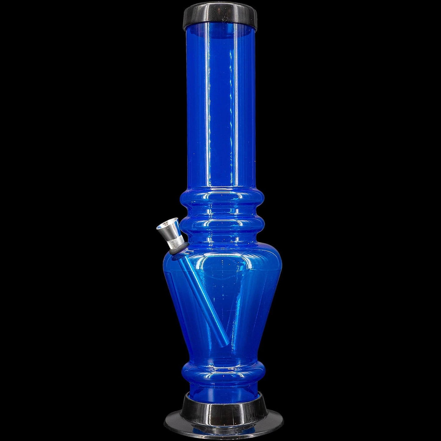 JM Enterprises Bong Blue 12" Acrylic Vase Base Bong