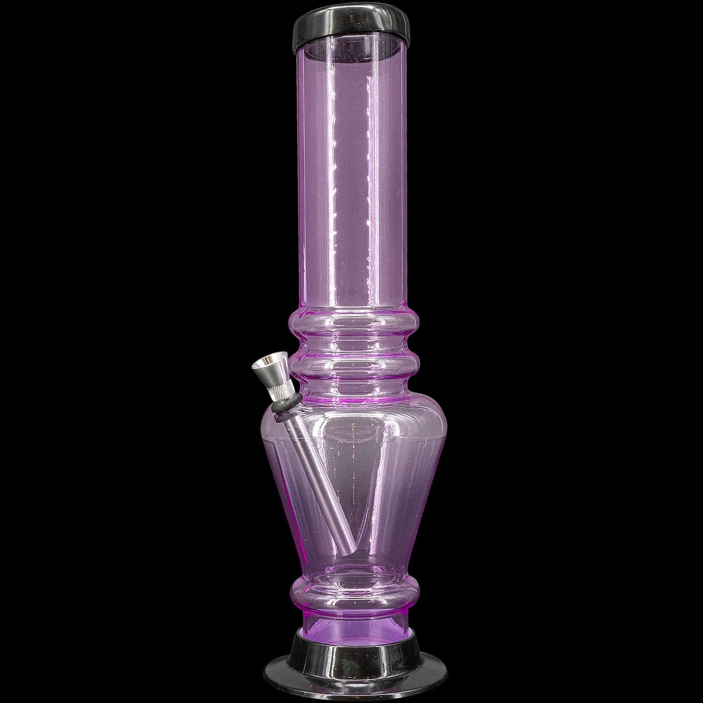 JM Enterprises Bong Pink 12" Acrylic Vase Base Bong