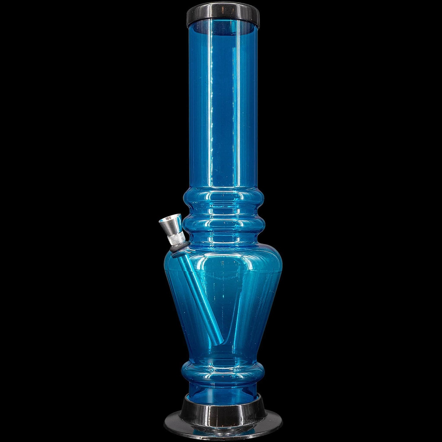 JM Enterprises Bong Ice Blue 12" Acrylic Vase Base Bong