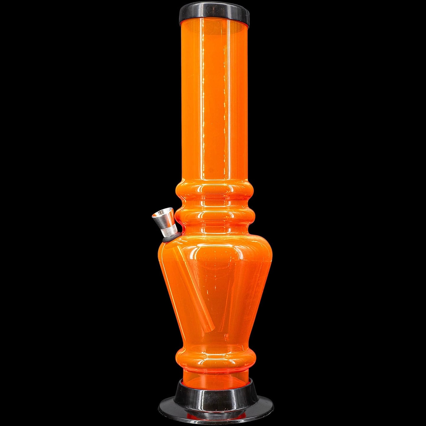 JM Enterprises Bong Orange 12" Acrylic Vase Base Bong