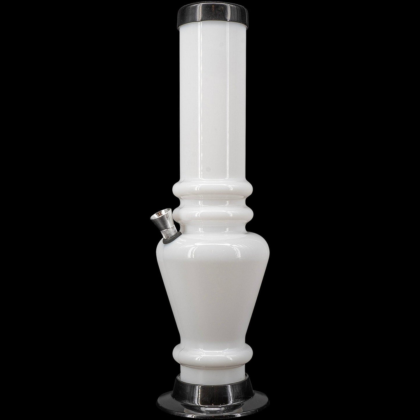 JM Enterprises Bong White 12" Acrylic Vase Base Bong