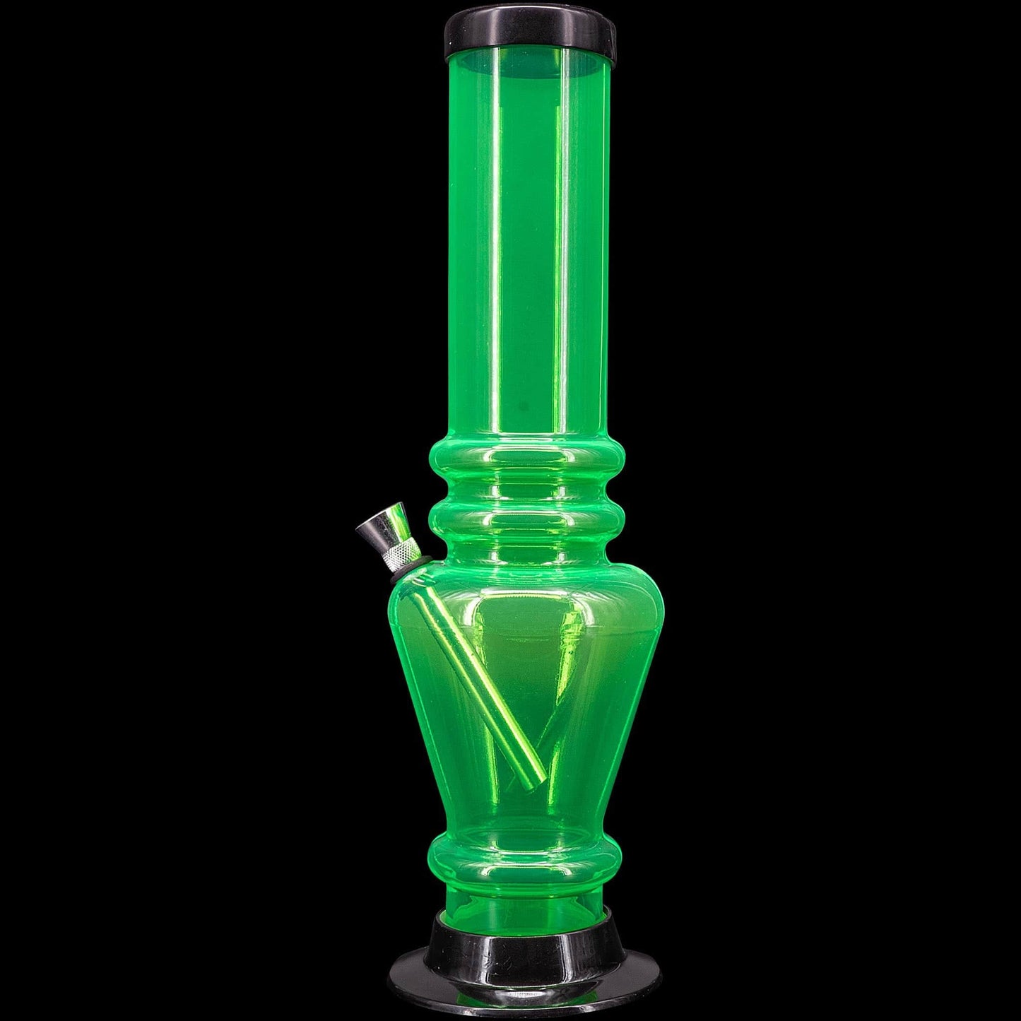 JM Enterprises Bong Illuminati Green 12" Acrylic Vase Base Bong