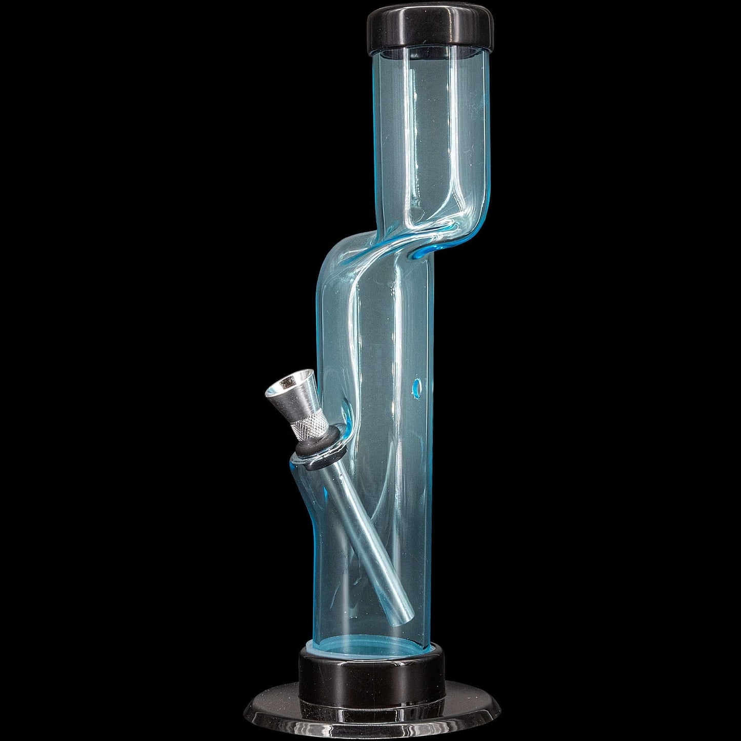 JM Enterprises Bong Light Blue / 9 Inch Acrylic Kink Neck Bong