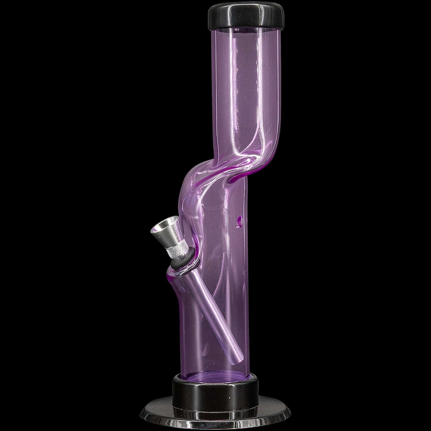 JM Enterprises Bong Pink / 9 Inch Acrylic Kink Neck Bong