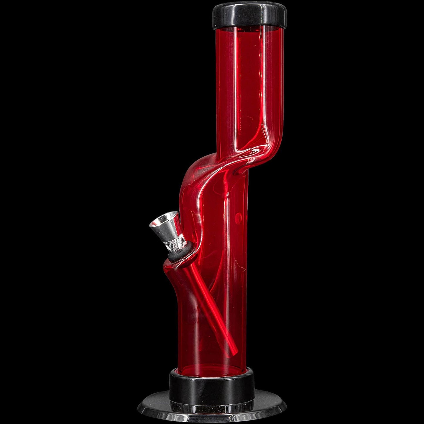 JM Enterprises Bong Red / 9 Inch Acrylic Kink Neck Bong