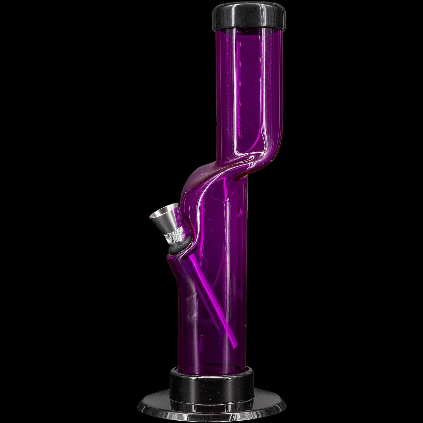 JM Enterprises Bong Purple / 9 Inch Acrylic Kink Neck Bong