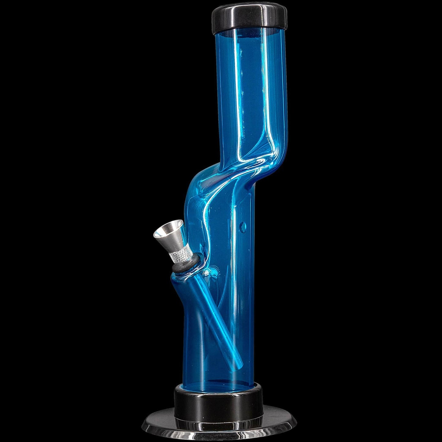 JM Enterprises Bong Ice Blue / 9 Inch Acrylic Kink Neck Bong