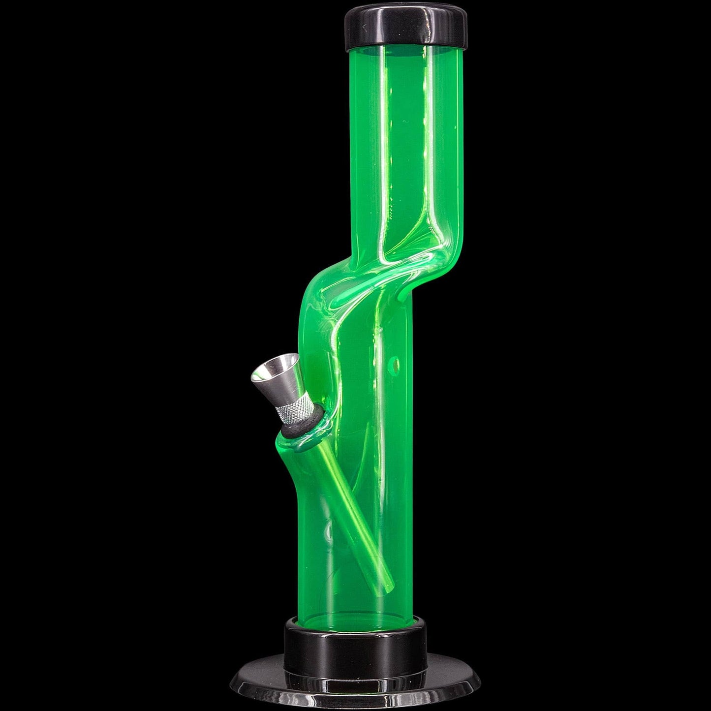 JM Enterprises Bong Illuminati Green / 9 Inch Acrylic Kink Neck Bong