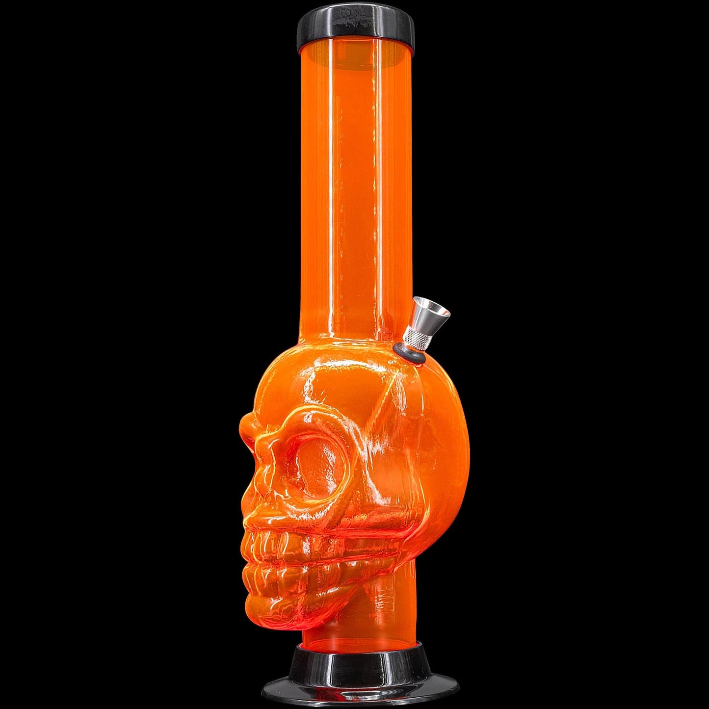 JM Enterprises Bong Orange / 12 Inch Acrylic Skull Chamber Bong