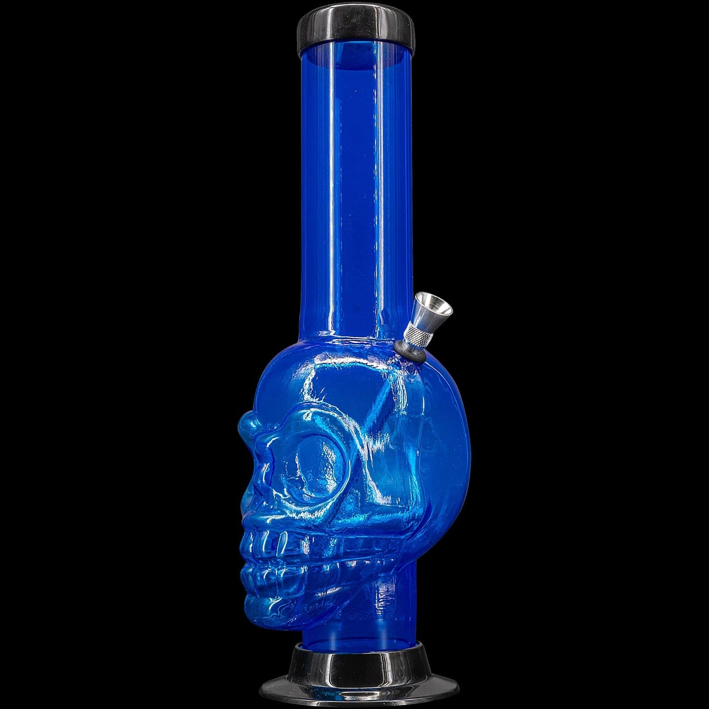 JM Enterprises Bong Blue / 12 Inch Acrylic Skull Chamber Bong