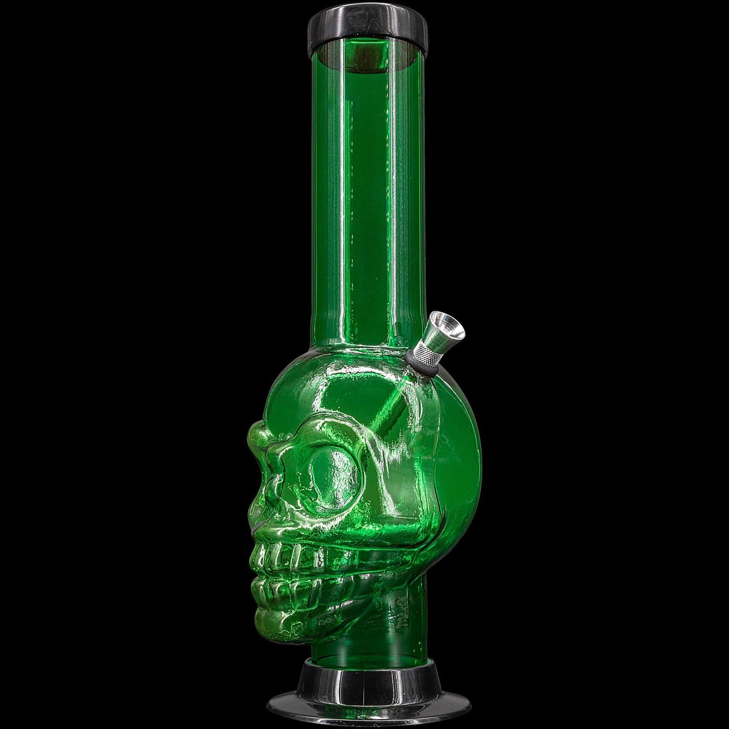 JM Enterprises Bong Green / 12 Inch Acrylic Skull Chamber Bong