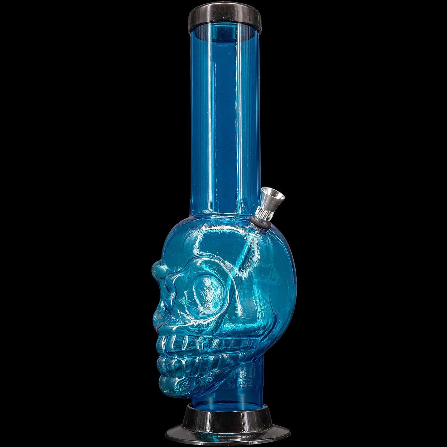 JM Enterprises Bong Ice Blue / 12 Inch Acrylic Skull Chamber Bong