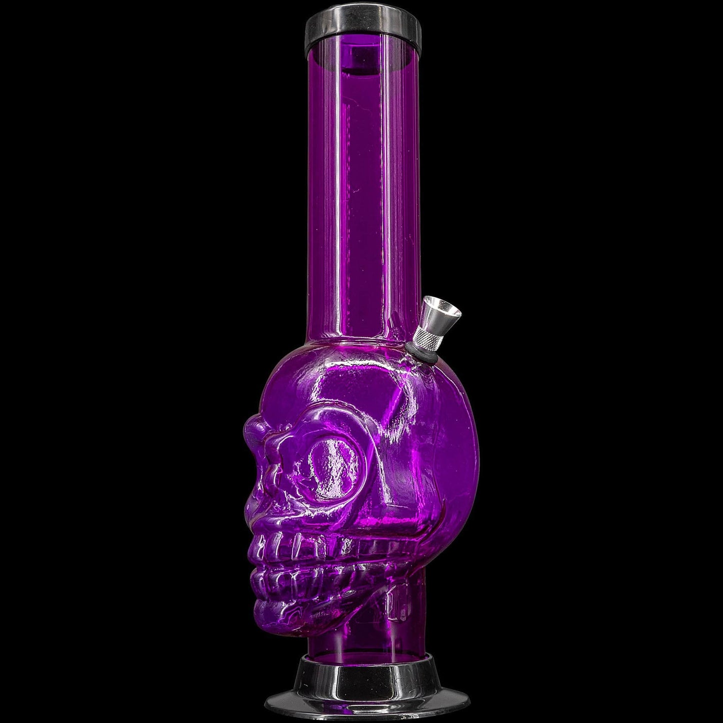 JM Enterprises Bong Purple / 12 Inch Acrylic Skull Chamber Bong