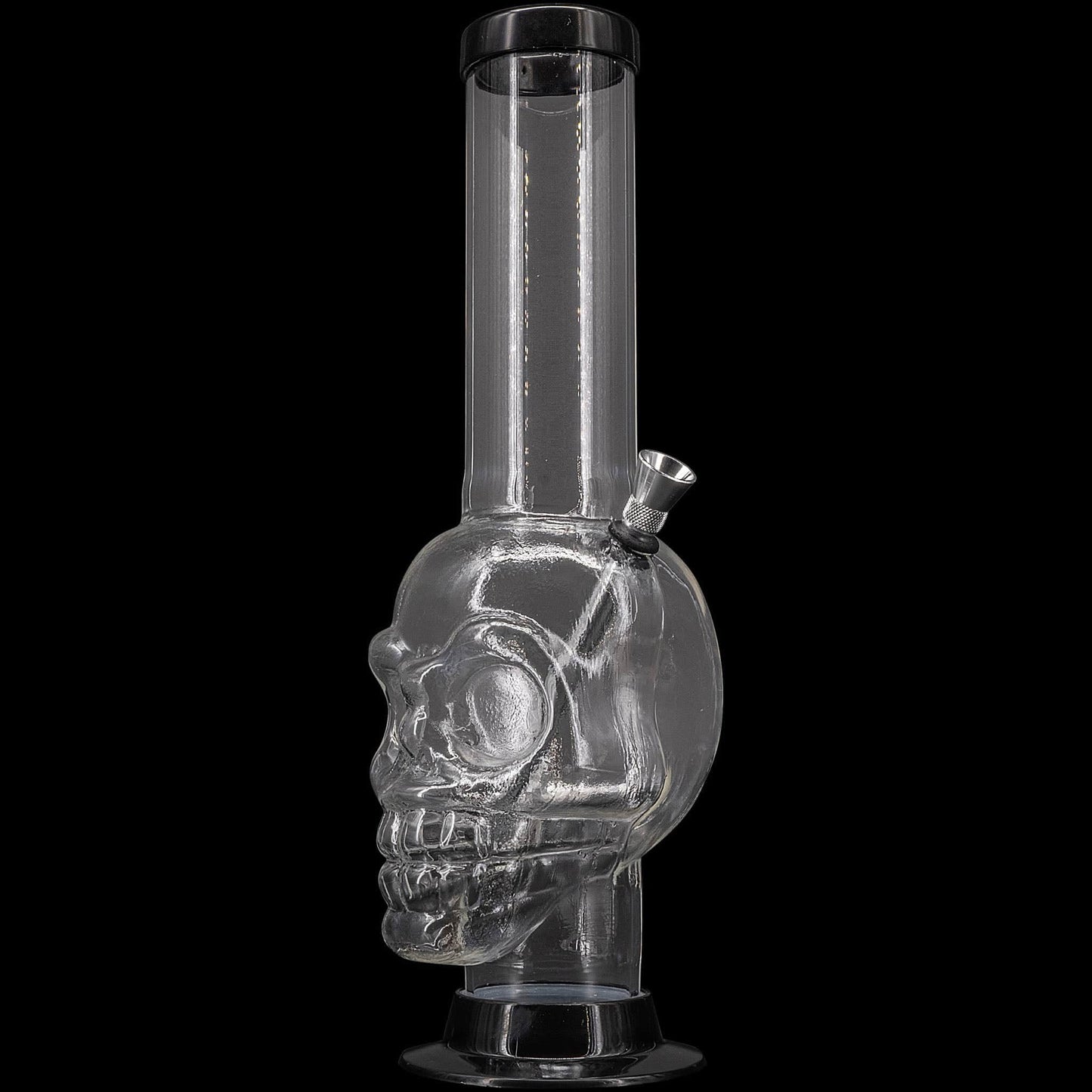 JM Enterprises Bong Grey / 12 Inch Acrylic Skull Chamber Bong