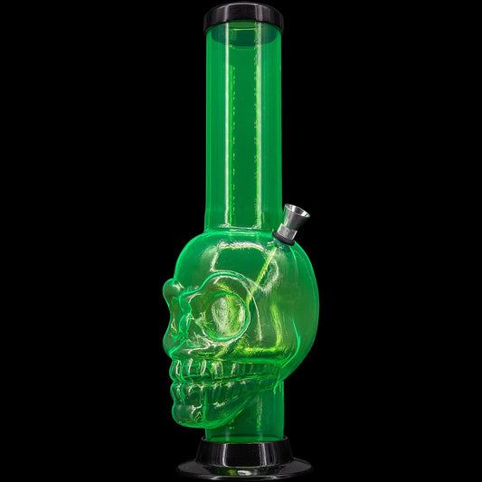 JM Enterprises Bong Illuminati Green / 12 Inch Acrylic Skull Chamber Bong