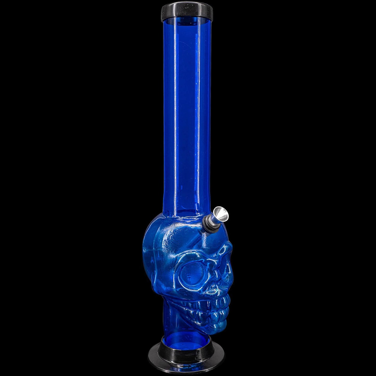 JM Enterprises Bong Blue / 15 Inch Acrylic Skull Chamber Bong