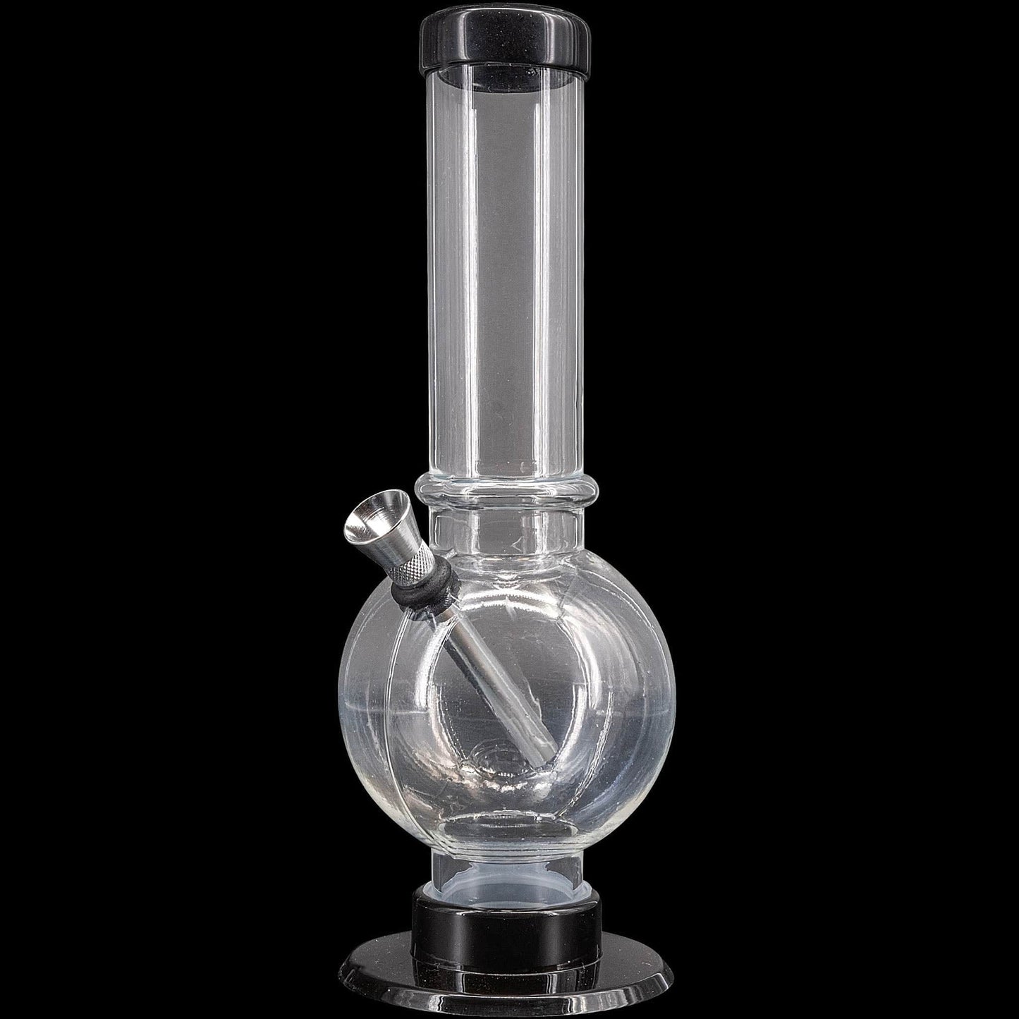 JM Enterprises Bong Grey / 9 Inch Acrylic Straight Tube Bubble Bottom Bong