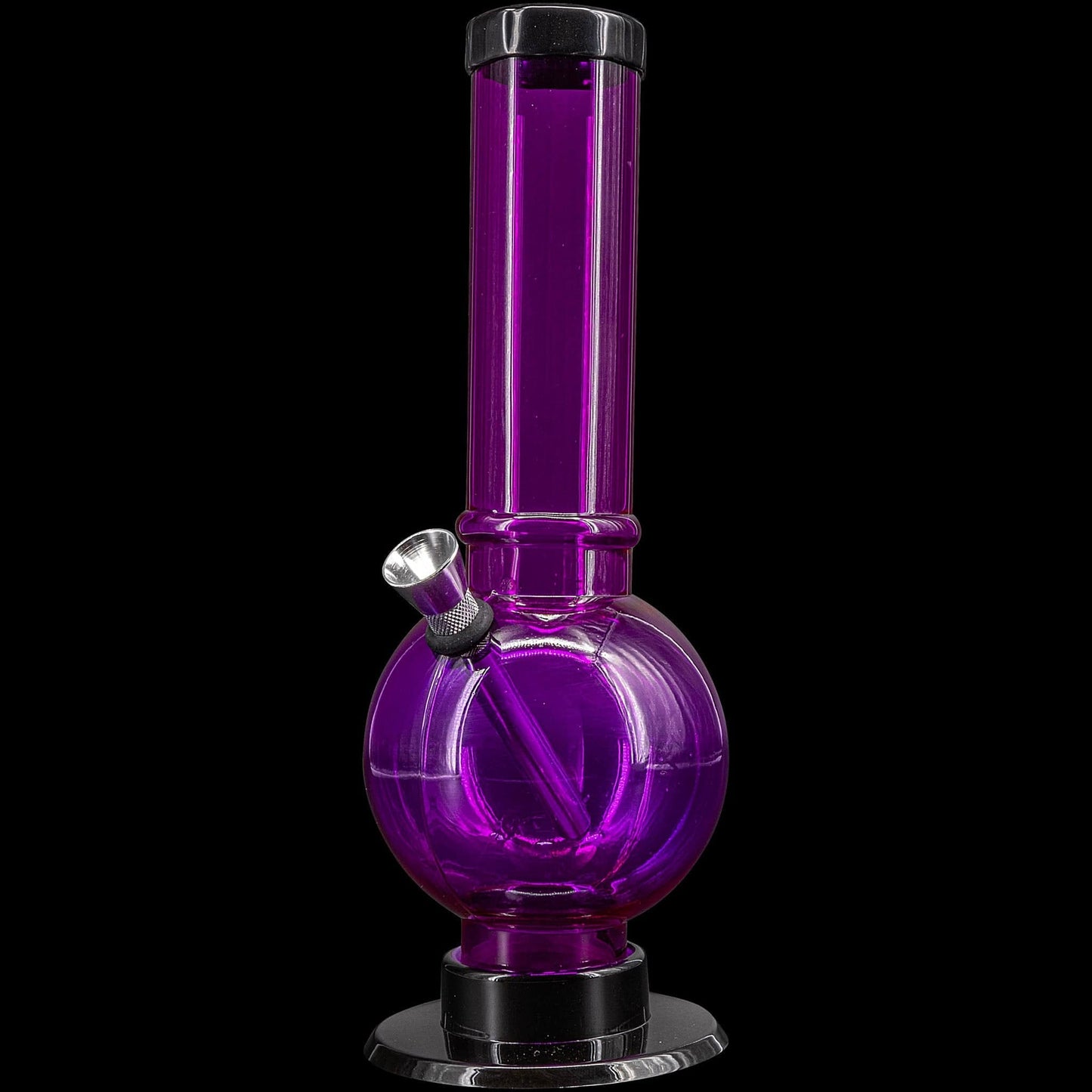 JM Enterprises Bong Purple / 9 Inch Acrylic Straight Tube Bubble Bottom Bong