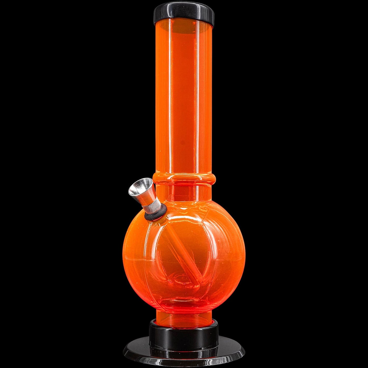 JM Enterprises Bong Orange / 9 Inch Acrylic Straight Tube Bubble Bottom Bong