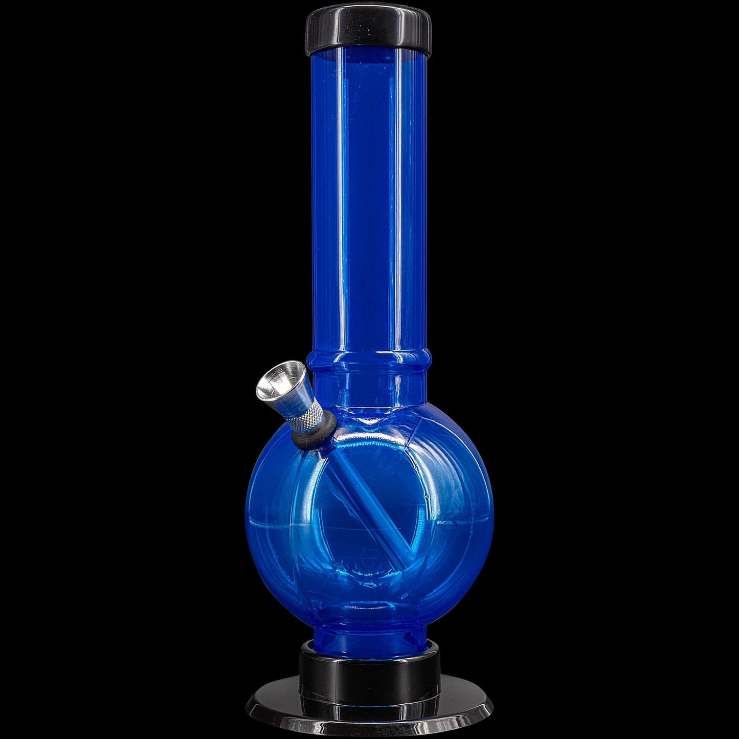 JM Enterprises Bong Blue / 9 Inch Acrylic Straight Tube Bubble Bottom Bong