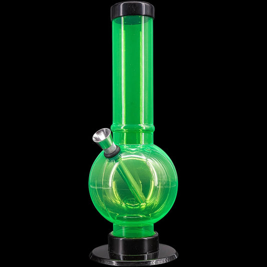 JM Enterprises Bong Illuminati Green / 9 Inch Acrylic Straight Tube Bubble Bottom Bong