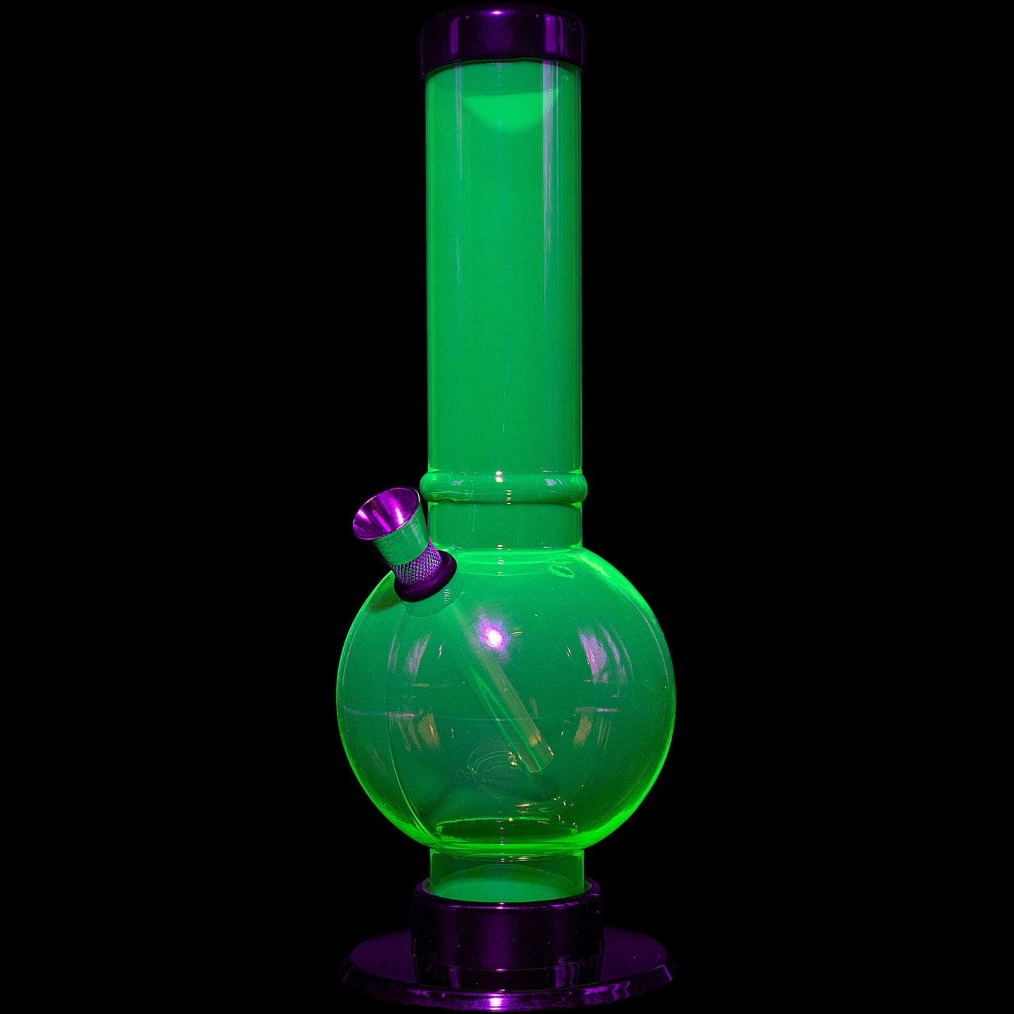 JM Enterprises Bong Acrylic Straight Tube Bubble Bottom Bong