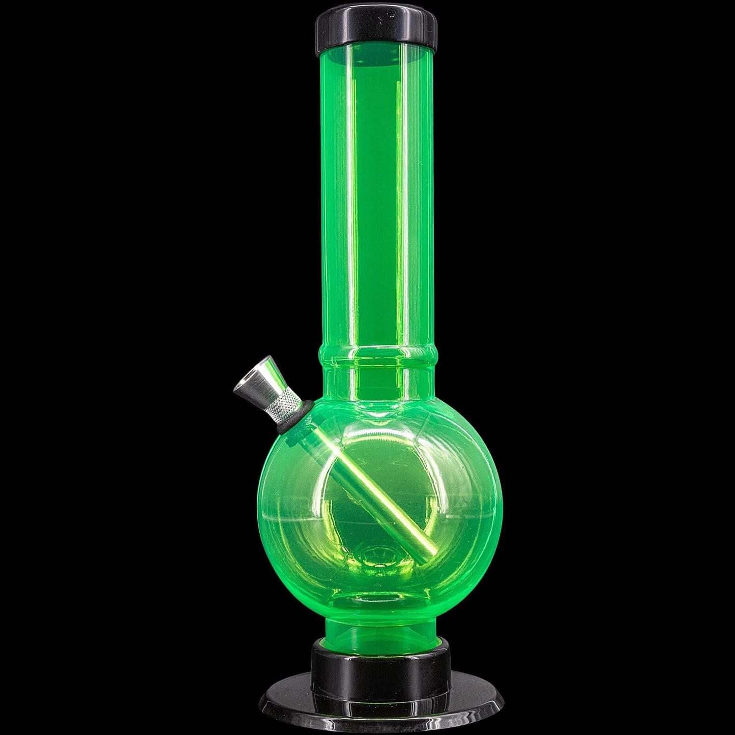 JM Enterprises Bong Acrylic Straight Tube Bubble Bottom Bong