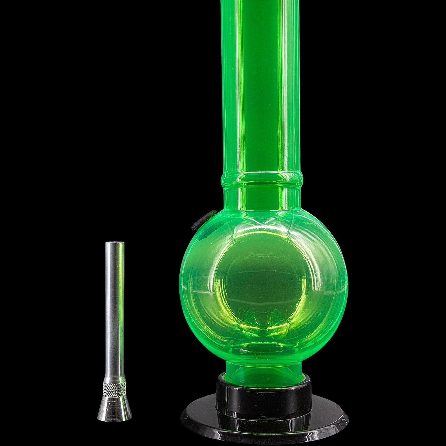 JM Enterprises Bong Acrylic Straight Tube Bubble Bottom Bong